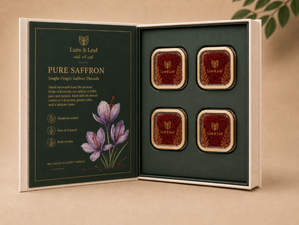 Pure Natural Saffron — 4-container gift box